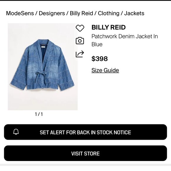 Billy Reid Patchwork Blue Denim Jacket - Picture 6 of 7